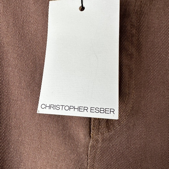 Christopher Esber Deconstruct Denim Jean in Walnut Color Size 8 NWT - Picture 5 of 10